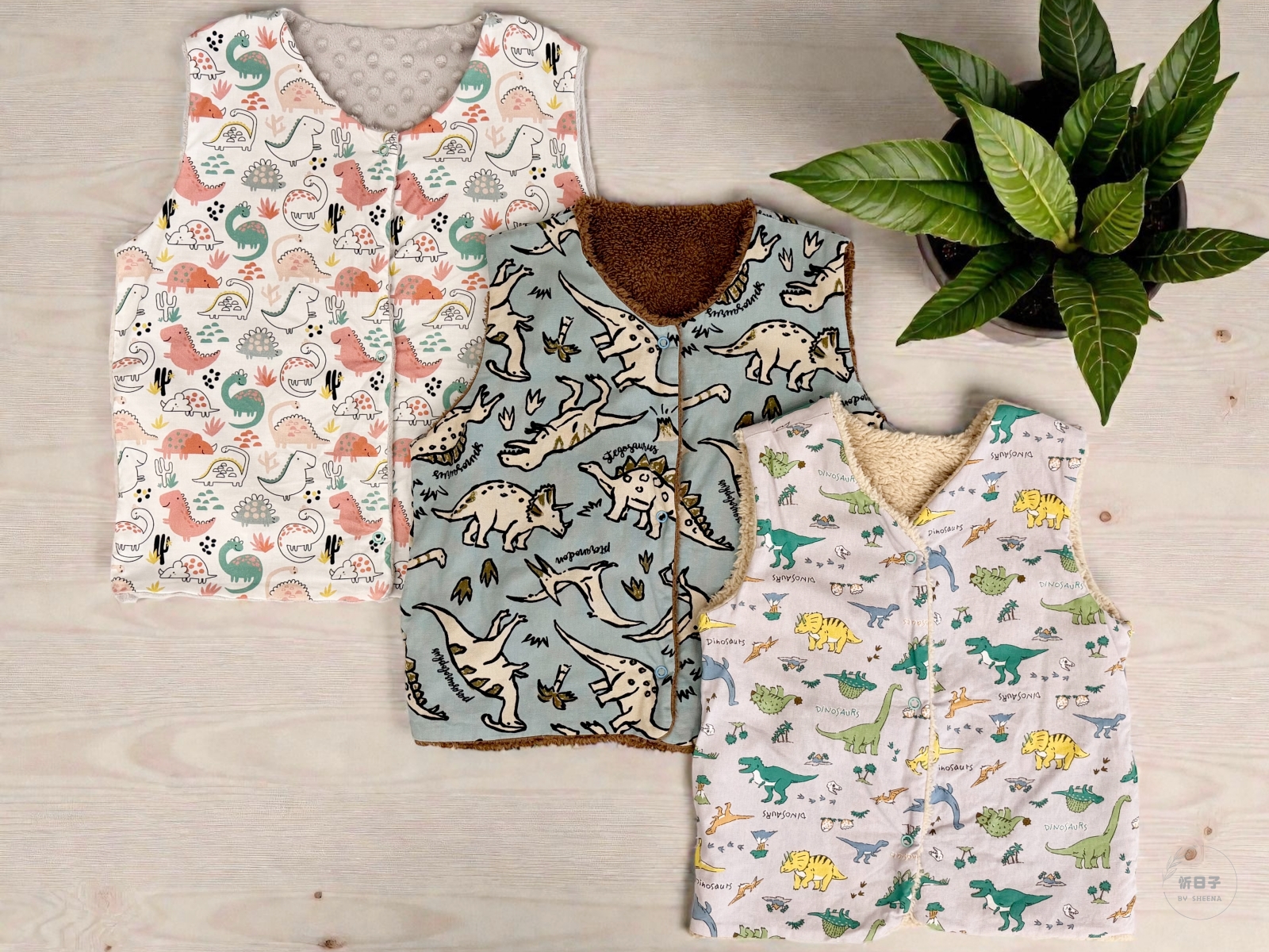 兒 x 日常物｜伊布作．主題圖案孩童背心。寶可夢．恐龍．交通工具